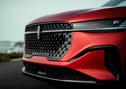 The sleek grille of a 2024 Lincoln Nautilus® SUV with the available Jet Appearance Package makes a bold statement. | Gettel Lincoln in Punta Gorda FL