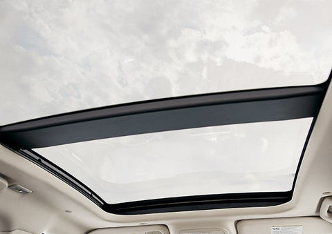 The available panoramic Vista Roof® is shown from inside a 2023 Lincoln Corsair® SUV. | Gettel Lincoln in Punta Gorda FL